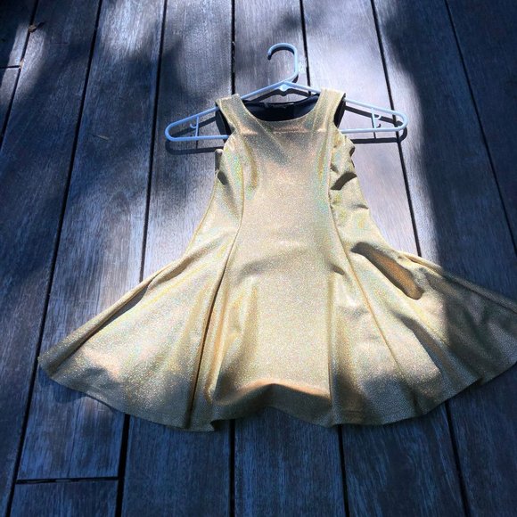 Les Tout Petite Gold Shimmer Dress - Picture 5 of 5